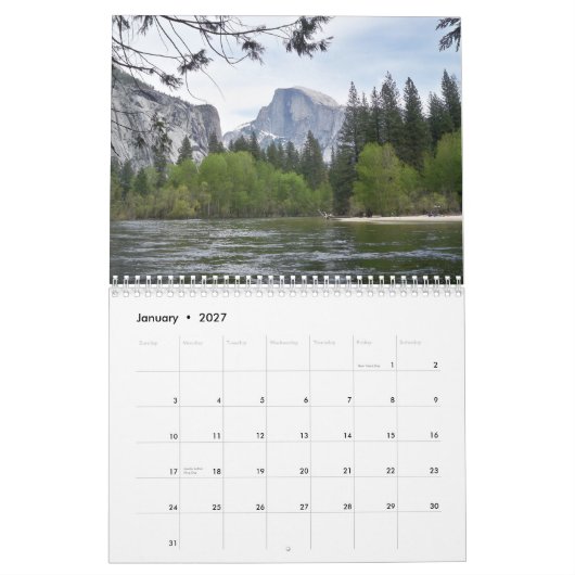 Calendrier 2015 de Yosemite (Jan 2027)