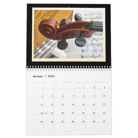 Calendrier 2015 d'instrument de musique (Jan 2026)