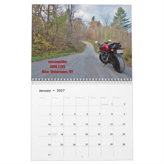Calendrier 2015 FZ6 (Jan 2027)