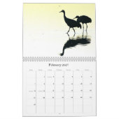 Calendrier 2016/2017 réserve d'animaux d'oiseaux de grue (Feb 2027)