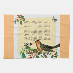 Calendrier 2016 avec la serviette de cuisine