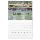 Calendrier 2016 Cascade Tranquilité Page unique (Jan 2026)