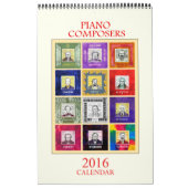 Calendrier 2016 - Compositeurs de piano classiques (Protection)