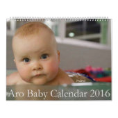 Calendrier 2016 de bébé d'Aro (Protection)