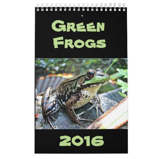 Calendrier 2016 de grenouilles vertes (Protection)