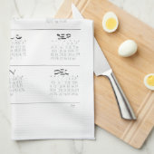 Calendrier 2016 de serviette de thé (Quart Plié)