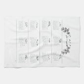 Calendrier 2016 de serviette de thé (Horizontal)