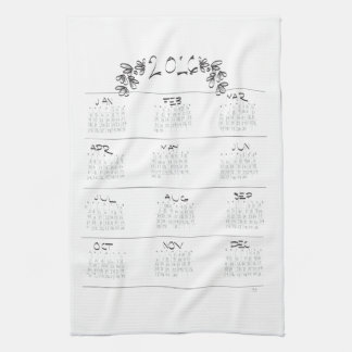 Calendrier 2016 de serviette de thé