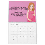 Calendrier 2016 d'humour de grossesse (Feb 2027)