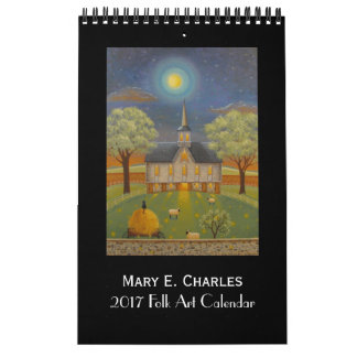 Calendrier 2017 d'art populaire de Mary Charles