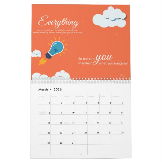 Calendrier 2017 de motivation (Mar 2026)