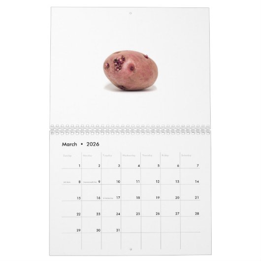 Calendrier 2017 de pomme de terre (Mar 2026)