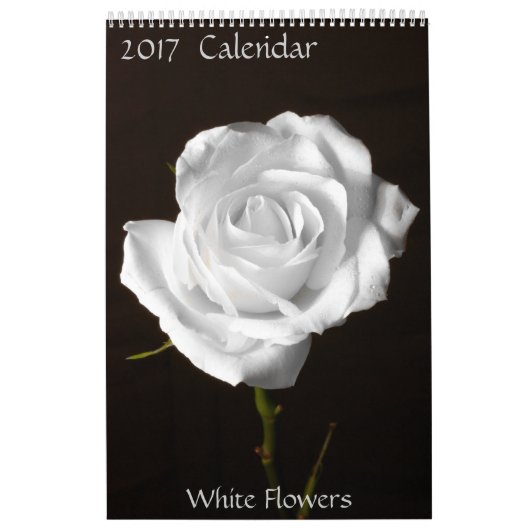 Calendrier 2017 - Fleurs Blanches Calendrier (Protection)
