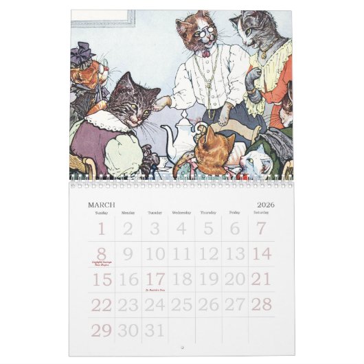 Calendrier 2018 - 2019 chats idiots (Mar 2026)