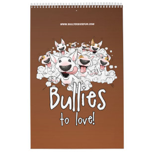 Calendrier 2018 de bande dessinée de bull-terrier