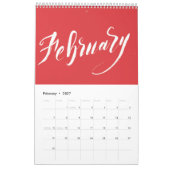 Calendrier 2018 de lettrage (Feb 2027)