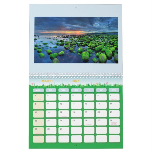 Calendrier 2018 de l'Islande (Mar 2027)