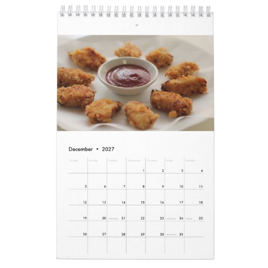 Calendrier 2018 de pépite de poulet (Dec 2027)