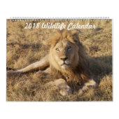 Calendrier 2018 de photos de faune (Protection)