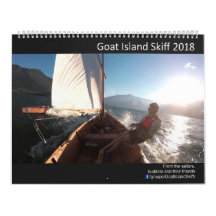 Calendrier 2018 de skiff d'île de chèvre