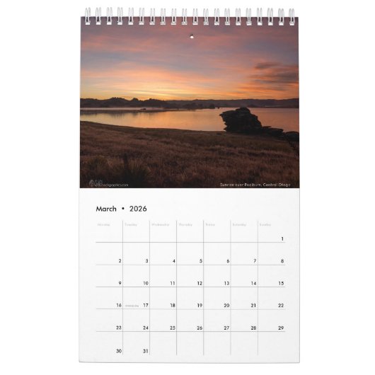 Calendrier 2018 d'Otago (Mar 2026)