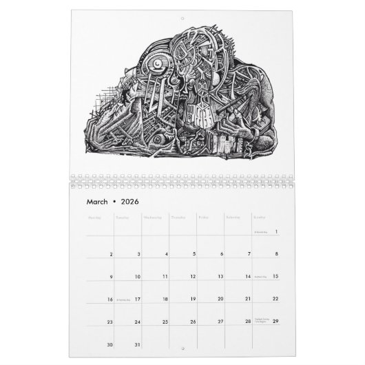 Calendrier 2018 du backcerveau (Mar 2026)