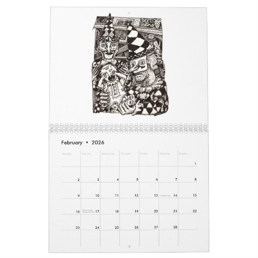 Calendrier 2018 du backcerveau (Feb 2026)