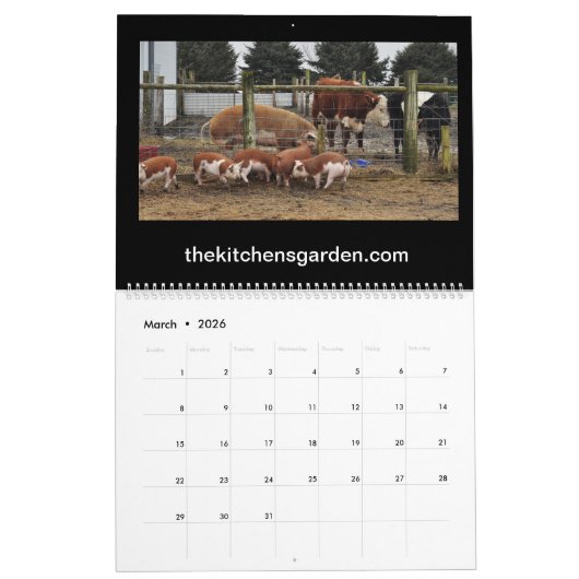 Calendrier. 2018. Le calendrier de ferme de (Mar 2026)