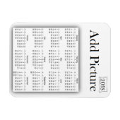 Calendrier 2018 Personnalisé Magnet photo blanc (Horizontal)