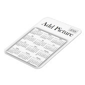Calendrier 2018 Personnalisé Magnet photo blanc (Côté Gauche)