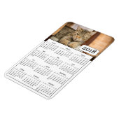 Calendrier 2018 Personnalisé Photo de chat Magnet (Côté Gauche)