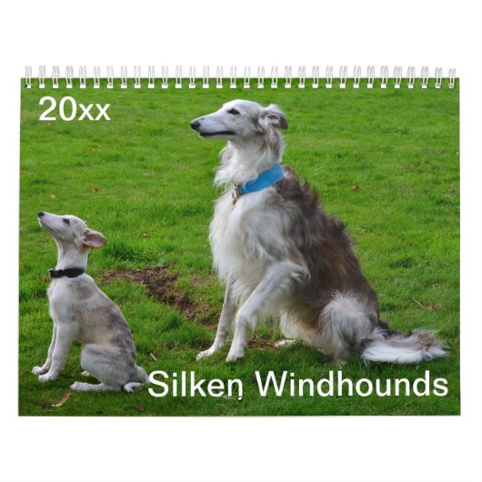 Calendrier 2018 Windhounds de soie (chiens multiples) (Protection)