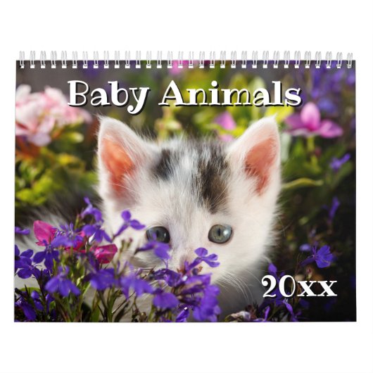 Calendrier 2019 animaux adorables de bébé (Protection)