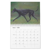 Calendrier 2019 d'art de lévrier par Charlotte (Mar 2026)