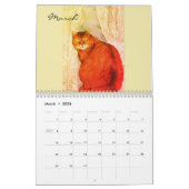 Calendrier 2019 de chat par l'artiste (Mar 2026)