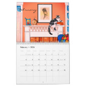 Calendrier 2019 de chat par l'artiste (Feb 2026)