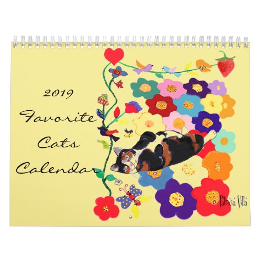 Calendrier 2019 de chat par l'artiste (Protection)