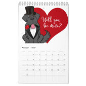 Calendrier 2019 de chien de Terre-Neuve (Feb 2027)