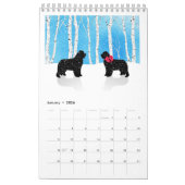 Calendrier 2019 de chien de Terre-Neuve (Jan 2026)