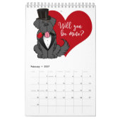 Calendrier 2019 de chien de Terre-Neuve (Feb 2027)