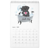 Calendrier 2019 de chien de Terre-Neuve (Mar 2027)