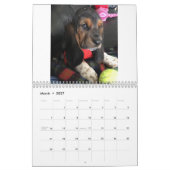 Calendrier 2019 de chiot de chien de basset (Mar 2027)