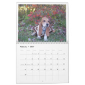 Calendrier 2019 de chiot de chien de basset (Feb 2027)