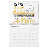 Calendrier 2019 de Goldendoodle 2020 femmes de (Jan 2027)