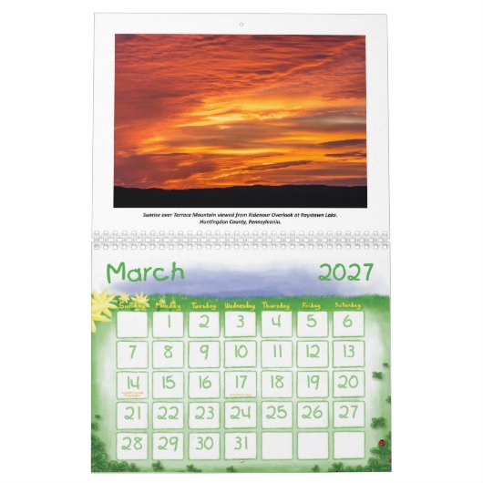 Calendrier 2019 de milieu des hausses de Kyle (Mar 2027)