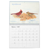 Calendrier 2019 de nature d'aquarelle (Feb 2027)