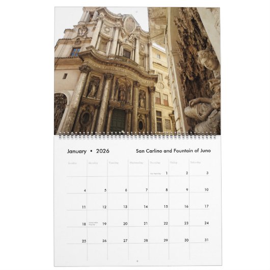 Calendrier 2019 de Rome (Jan 2026)
