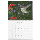 Calendrier 2019 floral d'oiseaux et de fleurs de (Mar 2027)
