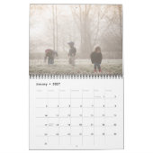 Calendrier 2019 Modern Rustic Chic Black Family Script Photo (Jan 2027)