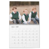 Calendrier 2019 Modern Rustic Chic Black Family Script Photo (Mar 2027)